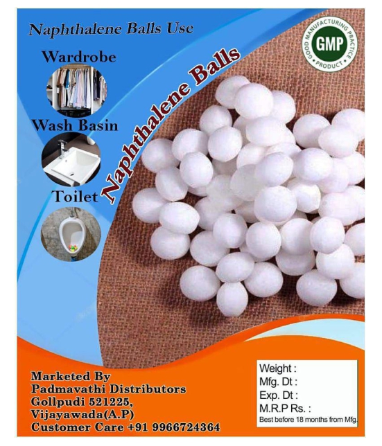 White Naphthalene Balls - Kapoor Goli - Moth Balls - 1 Kilo