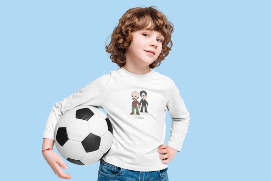 Official Lil Jawan Kids Full Sleeves T-shirt-White / 10-12 Years