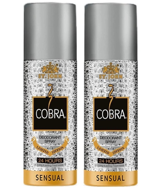 St. John Cobra Sensual 150ml*2 Long Lasting Deodorant Spray for Men 150 ml ( Pack of 2 )