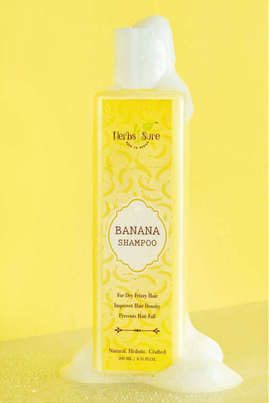 BANANA SHAMPOO - ULTRA NOURISHING- ADDS SHINE TO HAIR- IMPROVES HAIR DENSITY- PREVENTS HAIRFALL