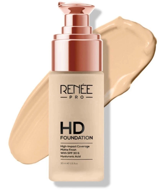 RENEE PRO HD Foundation - Fir, Seamless HD Coverage with Matte Finish & SPF15, 30 Ml