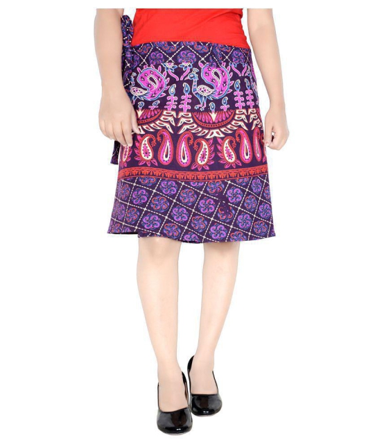 Sttoffa Cotton Wrap Skirt - Purple - 40