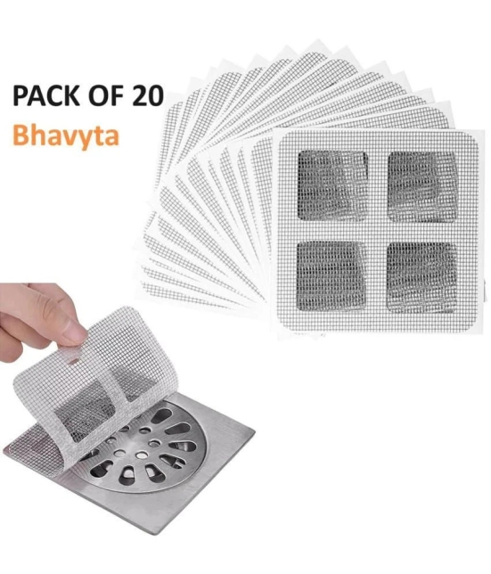 Disposable Shower Drain Hair Catcher, Drain Hair Catcher Waterproof Mesh Stickers for Bathroom Accessories, Apartment Essentials for Kitchen, Sink, Bathtub (4 X 4) pack-20