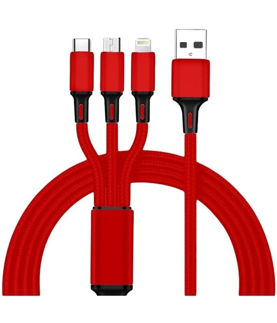 Red 3A Multi Pin Cable 1.2 Meter - Red