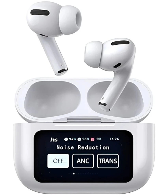 COREGENIX A9 TouchScreen Bluetooth True Wireless (TWS) In Ear 32 Hours Playback Active Noise cancellation IPX4(Splash & Sweat Proof) White