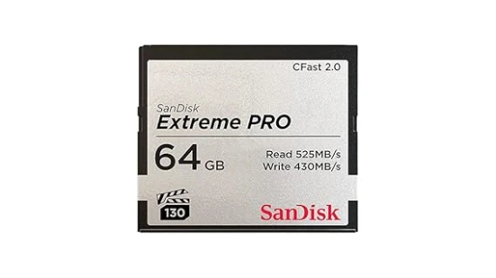 SanDisk 64GB Extreme Pro CFast 2.0 Memory Card (SDCFSP-064G-G46D)