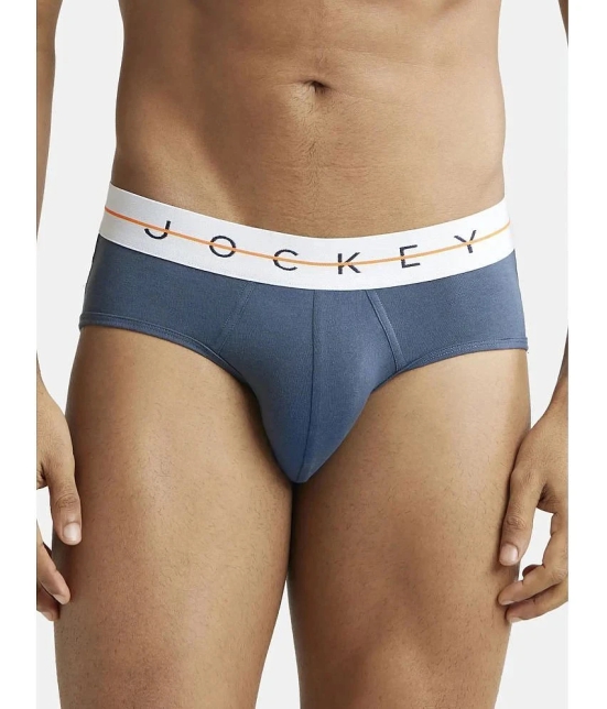 Jockey NY15 Men Cotton Elastane Solid Brief - Mid Night Navy - None