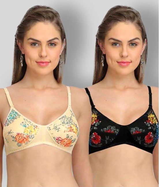 Selfcare - Multicolor Cotton Padded Womens T-Shirt Bra ( Pack of 2 ) - None