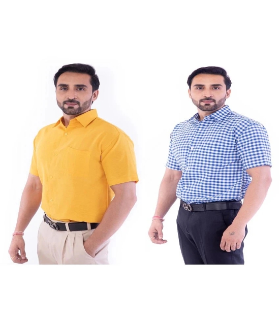 DESHBANDHU DBK - Multicolor Cotton Regular Fit Mens Casual Shirt (Pack of 2 ) - None