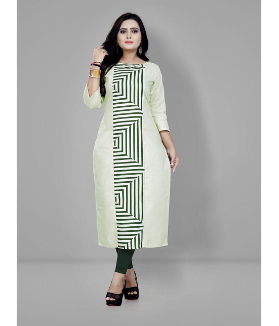 Lerkiza - Green Cotton Womens Straight Kurti ( Pack of 1 ) - None