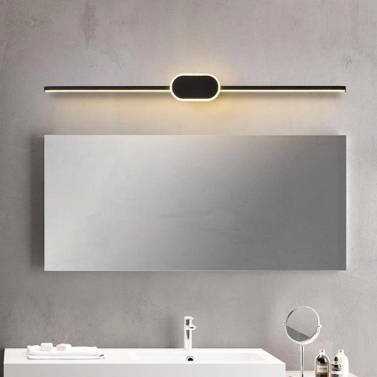 Hdc 18w Modern Black Sleek Body Led Wall Light Mirror Vanity Picture Lamp - Warm White