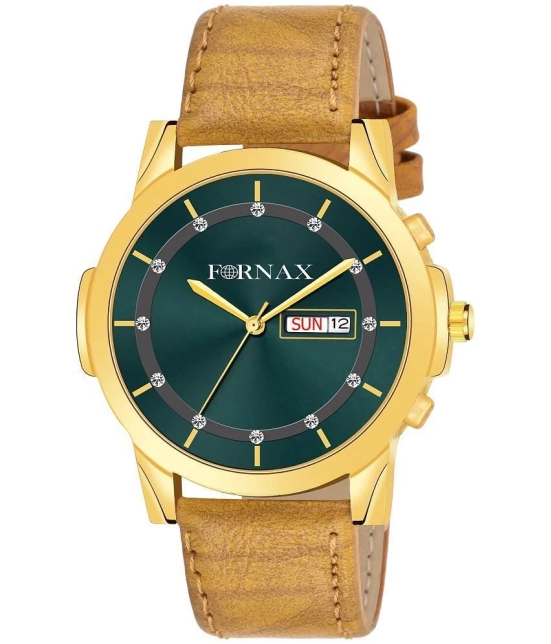 FORNAX - Brown Leather Analog Mens Watch