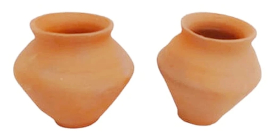 Mii Art Mitti Ka Kalash in Diwali (Material-Soil)(Size-10 Cm,Medium) 2pcs 2 Kalash Use in Diwali & Karvachoth for Puja.