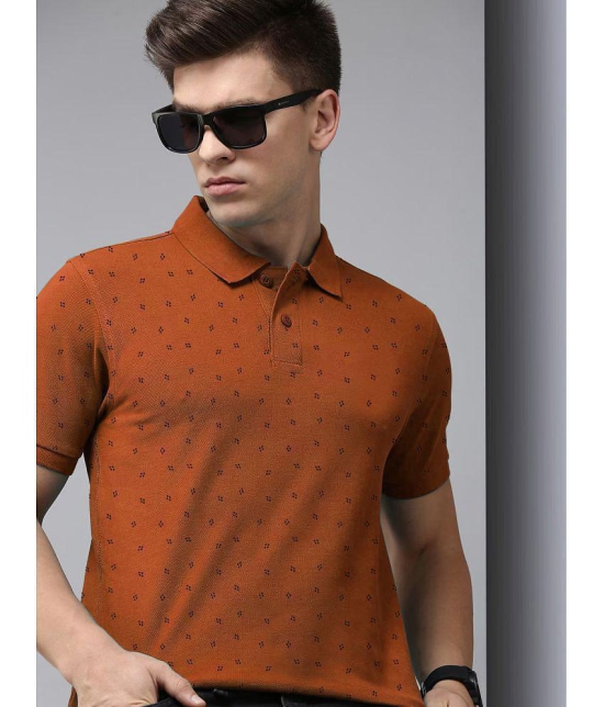 ADORATE - Rust Cotton Blend Regular Fit Mens Polo T Shirt ( Pack of 1 ) - None