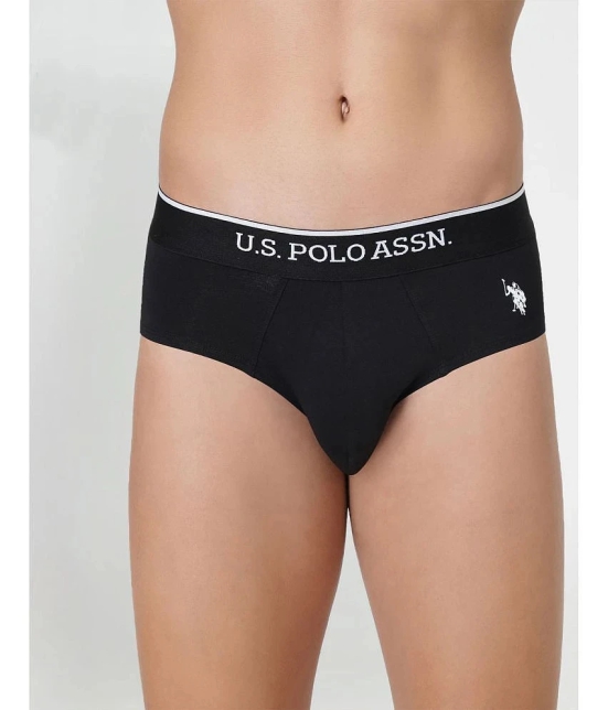 U.S. Polo Assn. Black Cotton Mens Briefs ( Pack of 1 ) - None