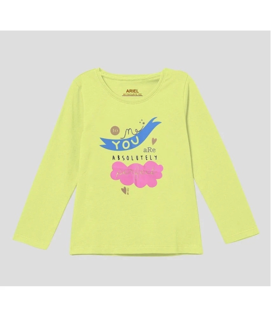 Ariel - Yellow Cotton Girls T-Shirt ( Pack of 1 ) - None