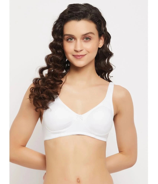 Clovia - White Cotton Non Padded Womens T-Shirt Bra ( Pack of 1 ) - None