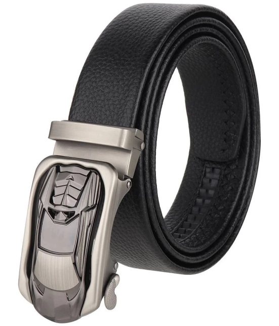 Zacharias - Black Leather Mens Casual Belt ( Pack of 1 ) - None