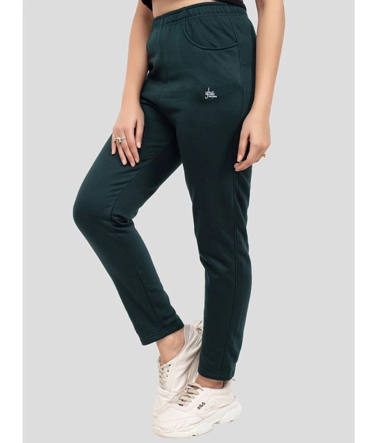 YHA Green Fleece Womens Running Trackpants ( Pack of 1 ) - None