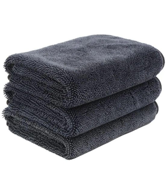 HOMETALES - Grey 1200 GSM Microfiber Cloth For Automobile ( Pack of 3 )