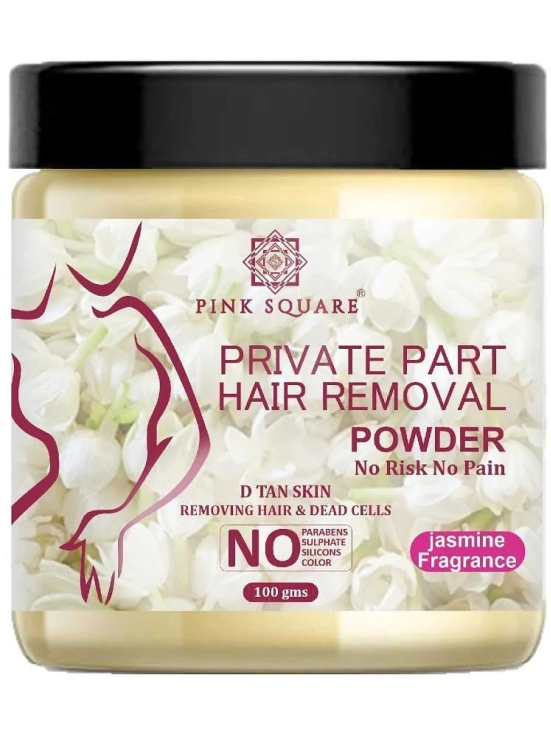 pink square Natural Hair Removal Powder for Men & Women 100 ( Pack of 1 )