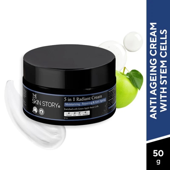 5-1 Radiant Moisturizing Cream Anti Aging Reduce Wrinkles With Niacinamide, Stemcells (50 GM)