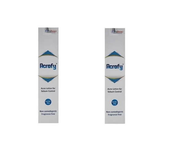 Acrofy Moisturizer for Acne-Prone Skin Sebum Control 50Gm, Pack of 2