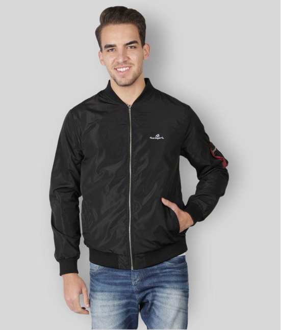 NUEVOSPORTA - Black Polyester Regular Fit Mens Casual Jacket ( Pack of 1 ) - None