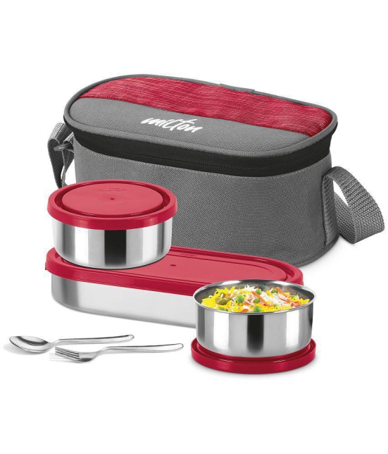 Milton Master Stainless Steel Lunch Box, Red