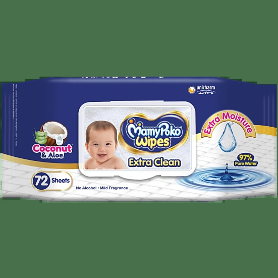 MamyPoko Baby Wipes, 72 Pcs