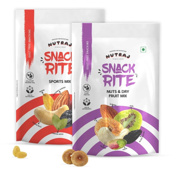 Nutraj Snackrite Sports Mix & Nuts and Dry Fruits Mix - Combo 300gm