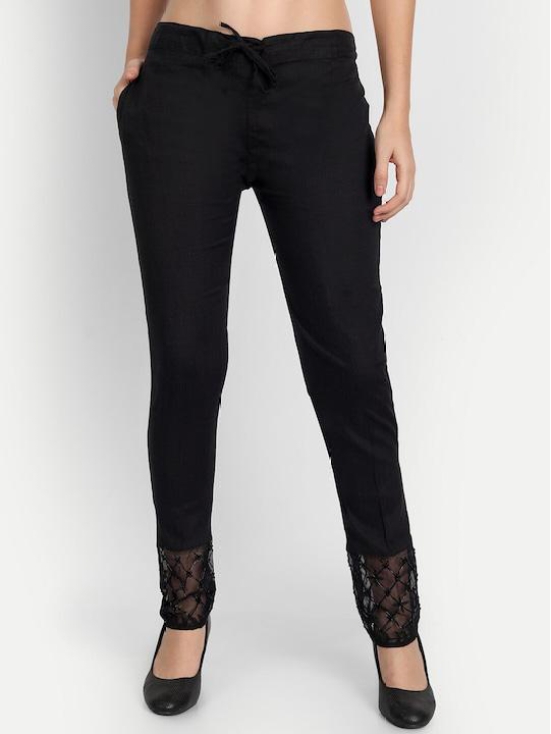 Women Black Stretchable Trouser