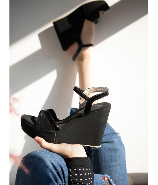 Shoetopia Girls Black Heels - None