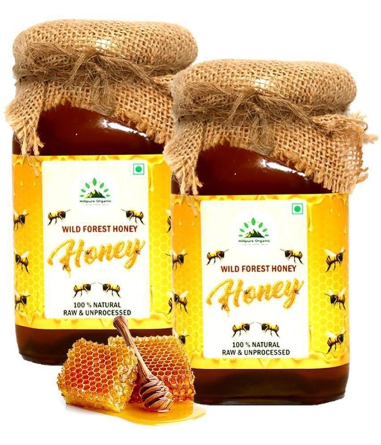 Hillpure Organic Multifloral Honey Wild Forest Honey 1 kg Pack of 2