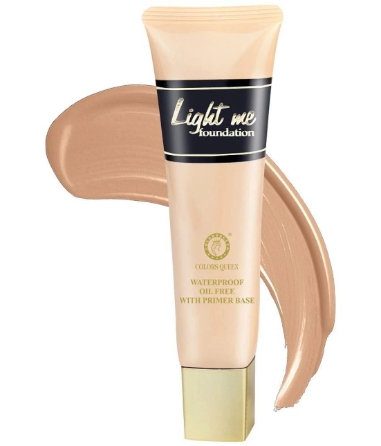 Colors Queen Light Me Foundation with Base Primer 50ml, Natural Almonds (Shade - 04)