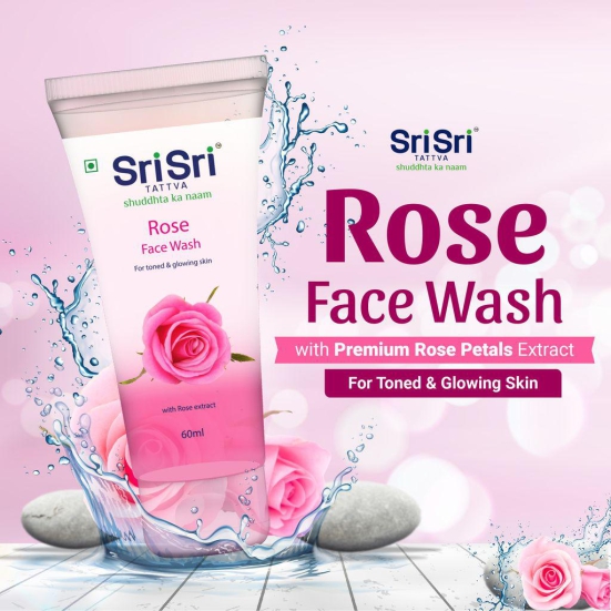 Rose Face Wash - For Toned & Glowing Skin, 60ml