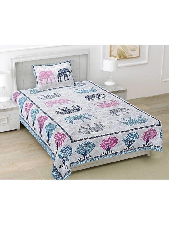 FrionKandy Living Cotton Animal 1 Single with 1 Pillow Cover - Multicolor - Multicolor