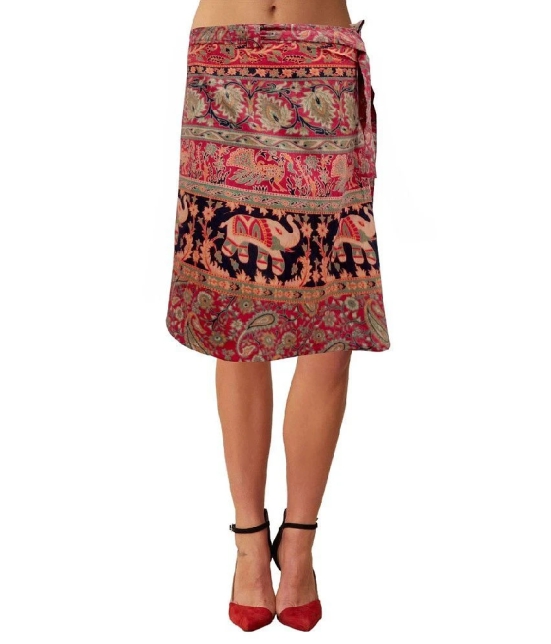 Sttoffa Red Cotton Skirts - Free Size