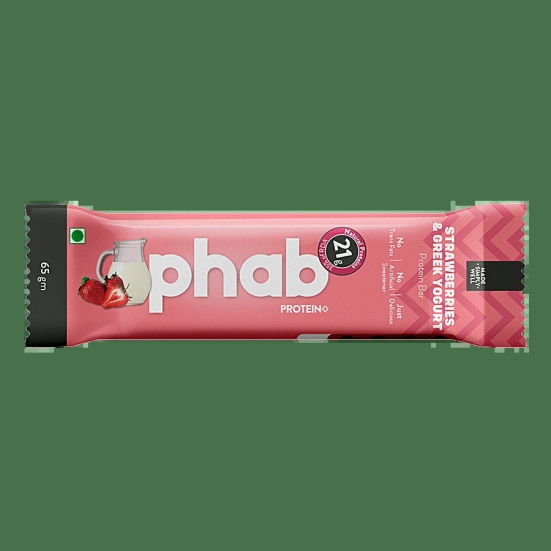 Phab Protein Bar Strawb & Gr Yogurt, 65 Gm