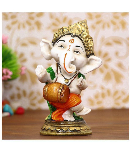 eCraftIndia Showpiece Resin Ganesha Idol 7 x 8 cms Pack of 1