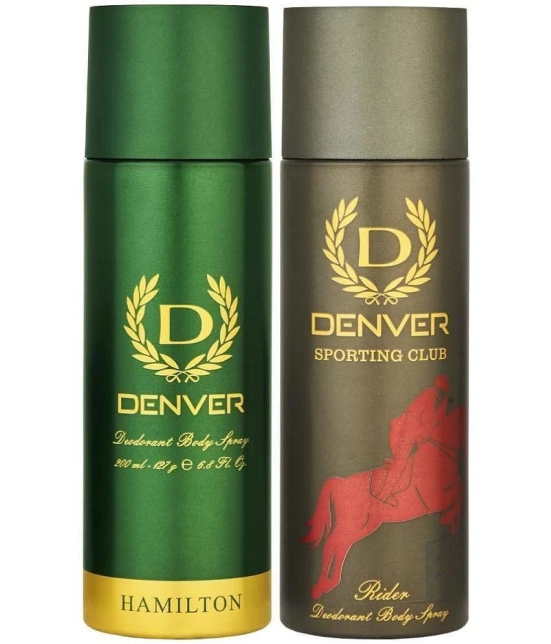 Denver Hamilton & Rider Deodorant Spray for Men 400 ml ( Pack of 2 )