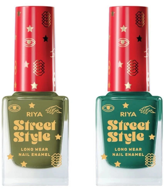 Street Style Multi Glossy Nail Polish ( Pack of 2 )