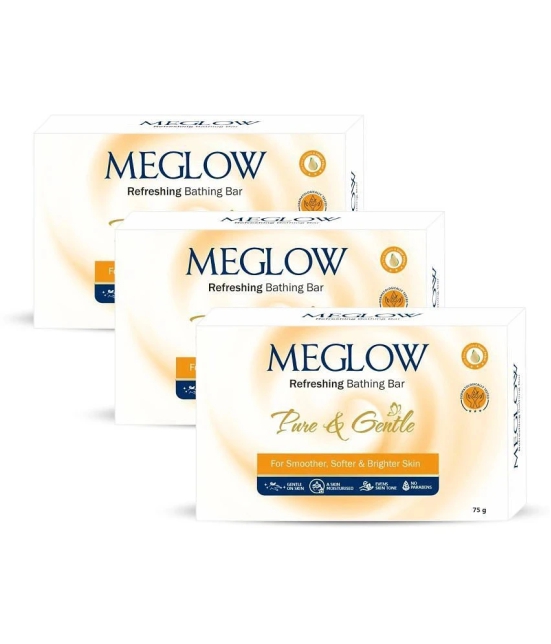 Meglow Freshness Bathing Bar for All Skin Type ( Pack of 3 )