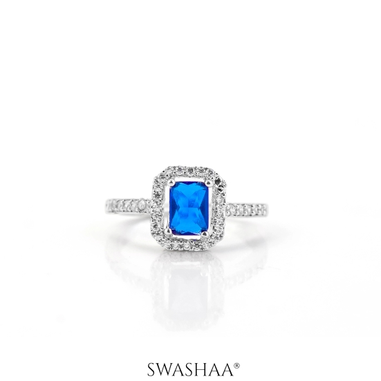 Sapphire Sky Ring-Silver