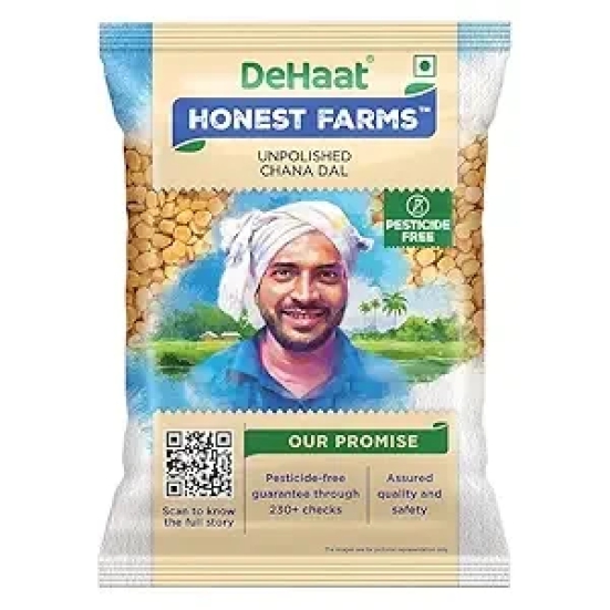 Dehaat Honest Farms Dehaat Unpolished Chana Dal 1 Kg, 1 Pc