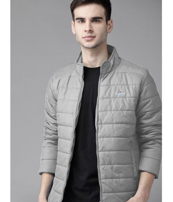 MXN Polyester Mens Quilted & Bomber Jacket - Grey ( Pack of 1 ) - None