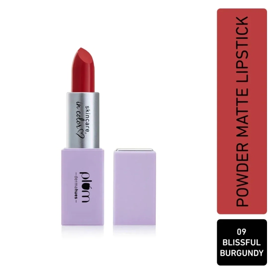 Plum Velvet Haze Matte Lipstick with SPF 30 09 Blissful Burgundy