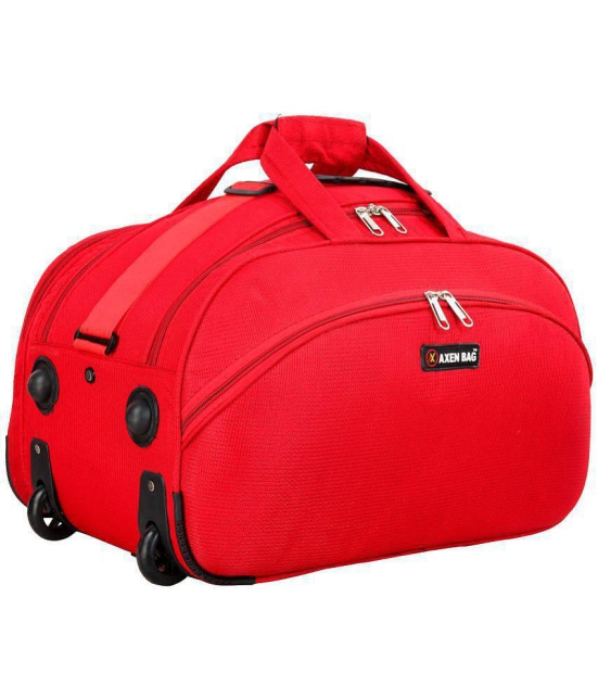 AXEN BAGS - Red Polyester Duffle Trolley - Onesize