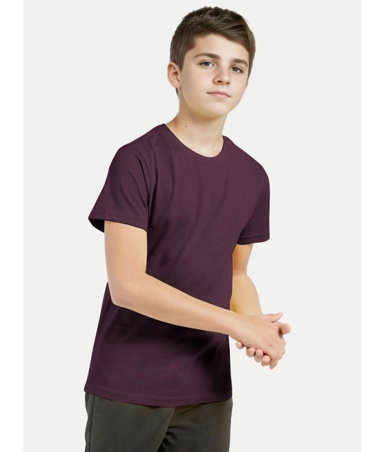 Radprix Maroon Cotton Blend Boys T-Shirt ( Pack of 1 ) - None