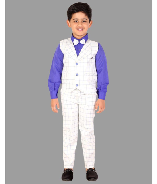 DKGF Fashion - Blue Cotton Blend Boys Shirt & Pants ( Pack of 1 ) - None